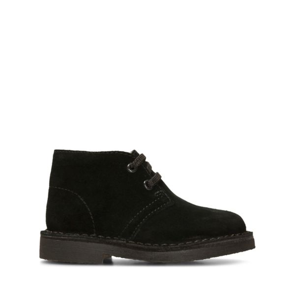 Clarks Boys Desert Boot Casual Shoes Black | CA-1697254